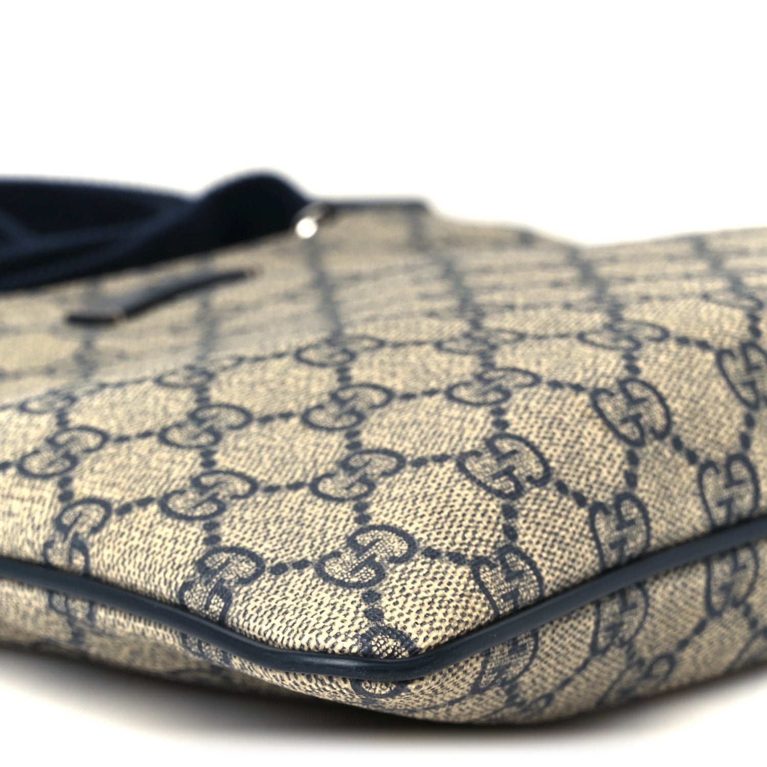 Gucci GG Supreme Monogram Small Flat Messenger Bag Navy 10 of 11