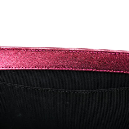 Chanel Metallic Patent Quilted New Medium Boy Flap Fuchsia 15 of 19