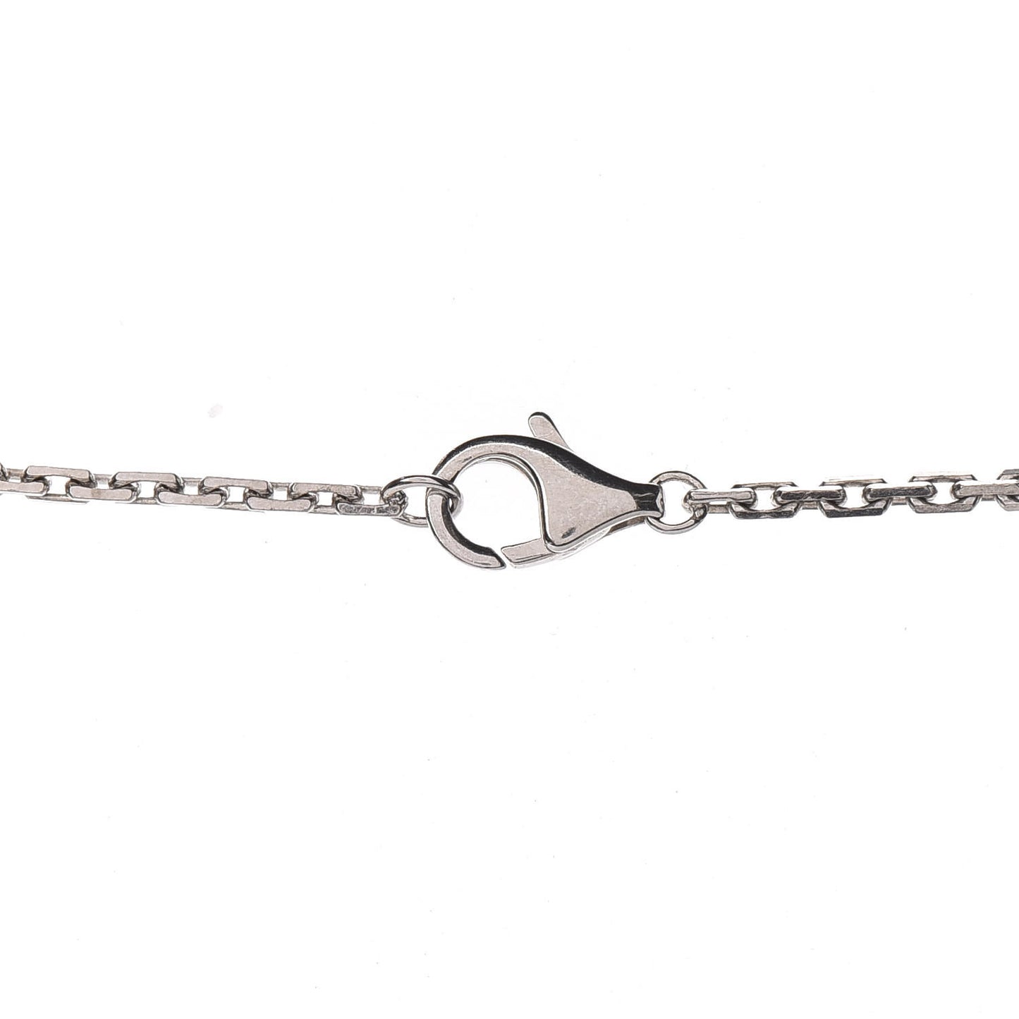 18K White Gold 3 Diamonds LOVE Pendant Necklace
