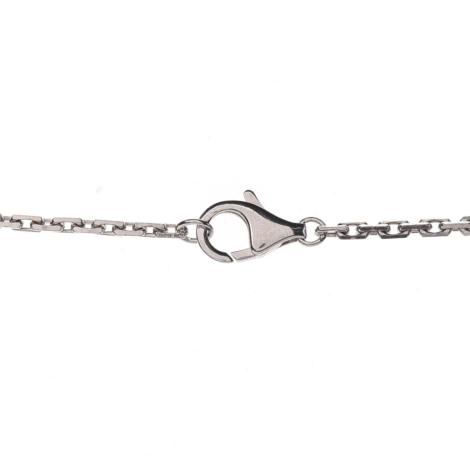 Cartier 18K White Gold 3 Diamonds LOVE Pendant Necklace 6 of 7