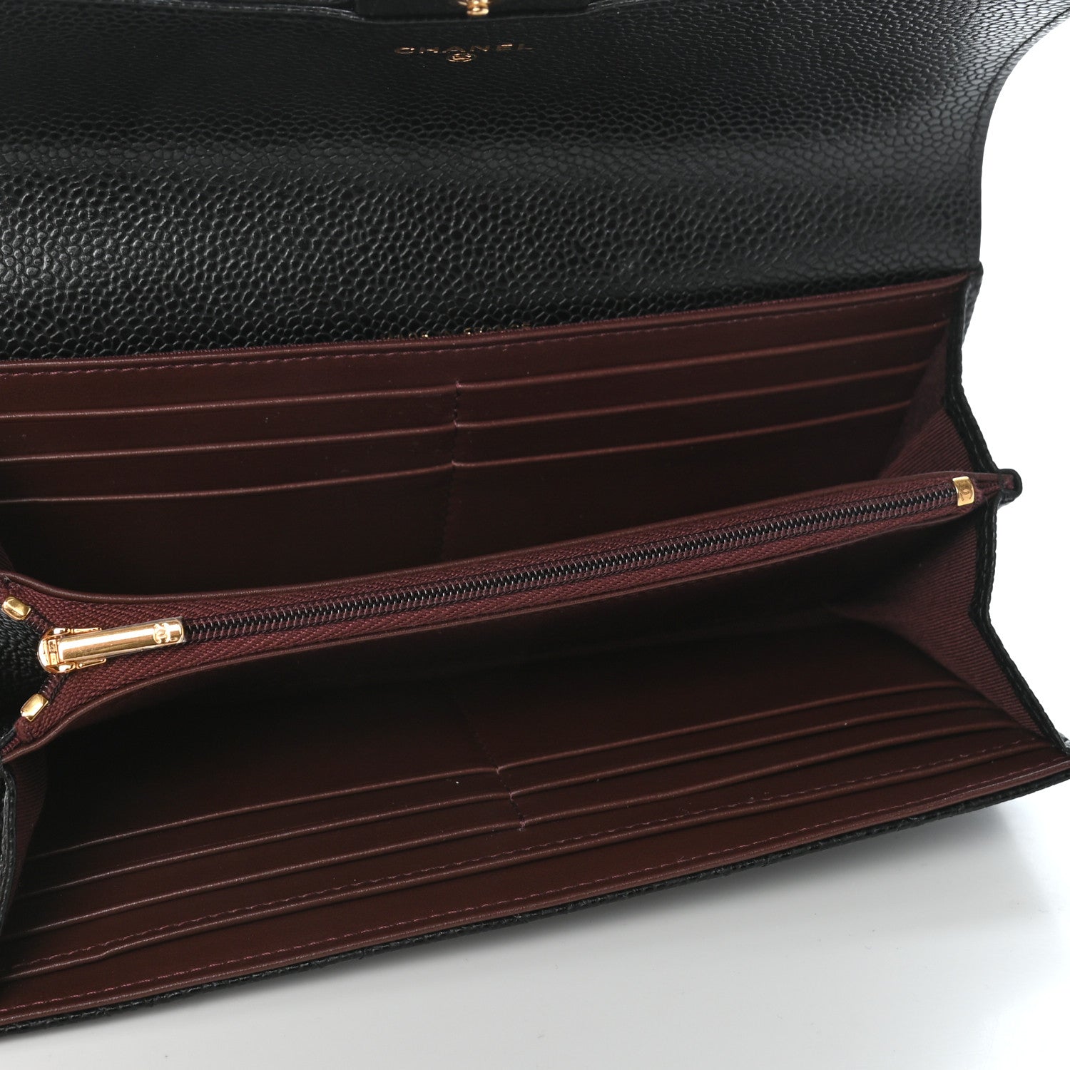 Chanel Caviar Quilted Large Flap Gusset Wallet Black 5 of 9