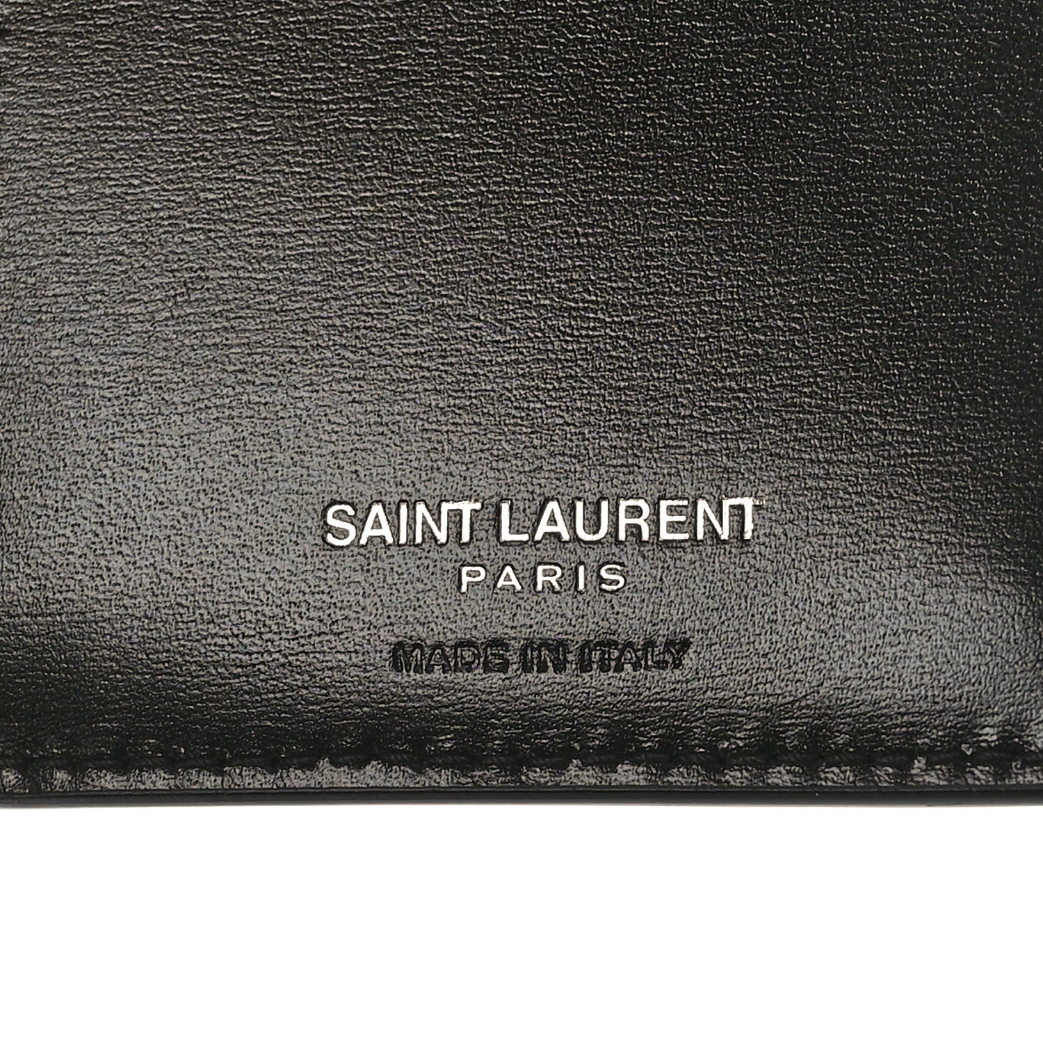 Saint Laurent Smooth Calfskin Cassandre Credit Card Wallet Black 6 of 9