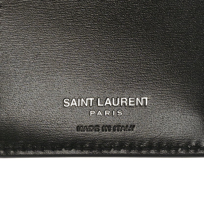 Saint Laurent Smooth Calfskin Cassandre Credit Card Wallet Black 6 of 9