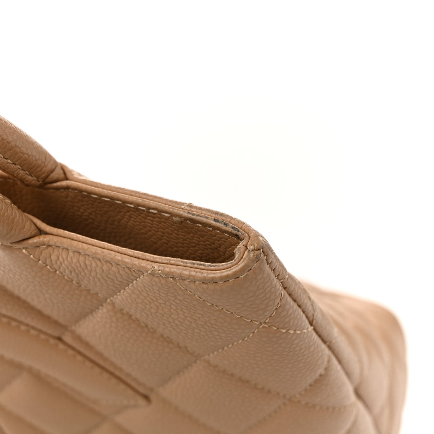 Caviar Quilted Medallion Tote Beige