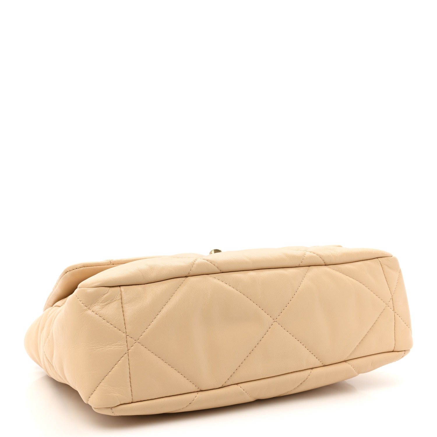 Chanel Goatskin Quilted Large Chanel 19 Flap Beige 4 of 10