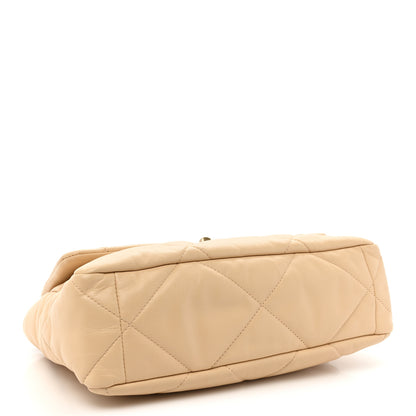 Chanel Goatskin Quilted Large Chanel 19 Flap Beige 4 of 10