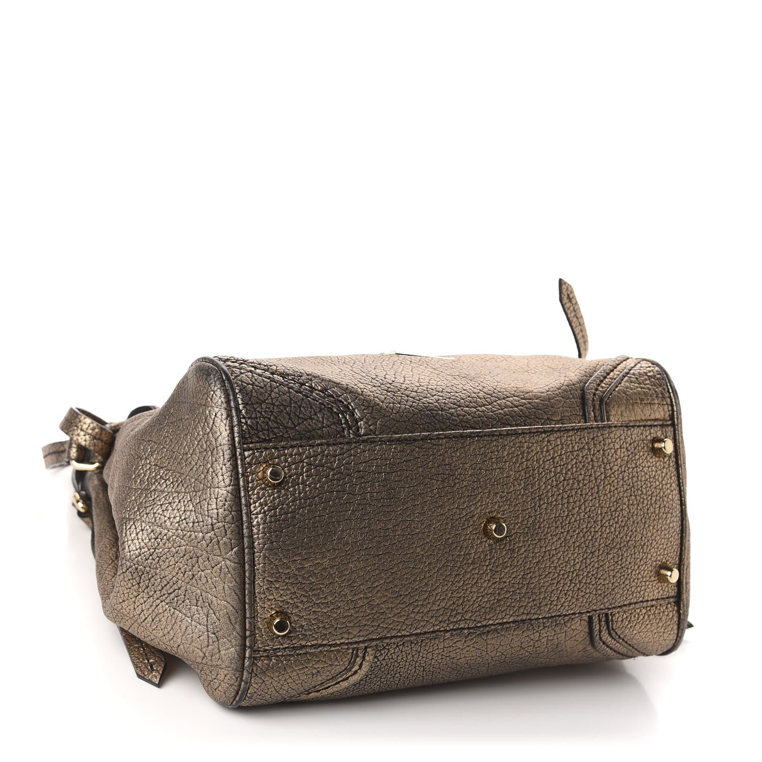 Burberry Metallic Grainy Calfskin Small Canterbury Tote Gold 4 of 13