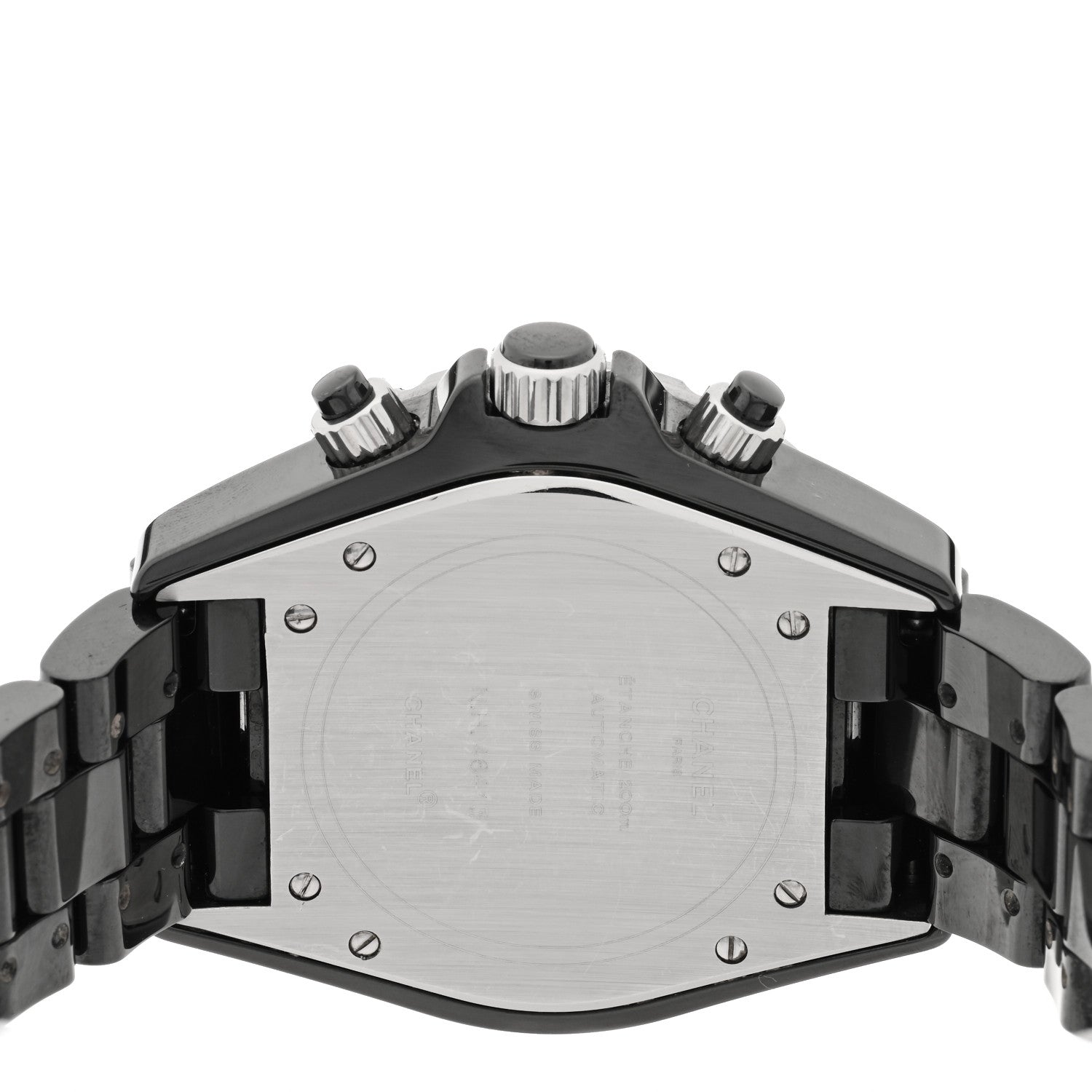 Chanel Stainless Steel Ceramic 41mm J12 Chronograph Automatic Watch Black 4 of 5