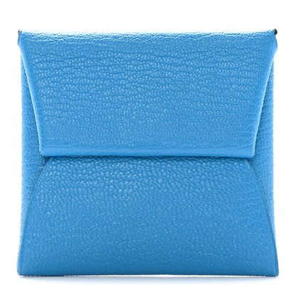 Hermes Chevre Mysore Bastia Verso Coin Purse Bleu Frida Cuivre 1 of 7