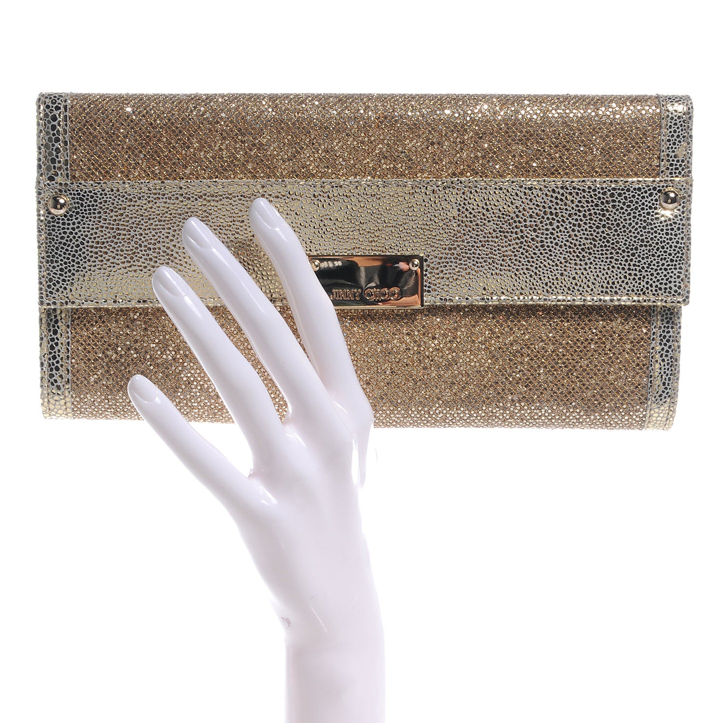 Glitter Fabric Reese Clutch Wallet Metallic