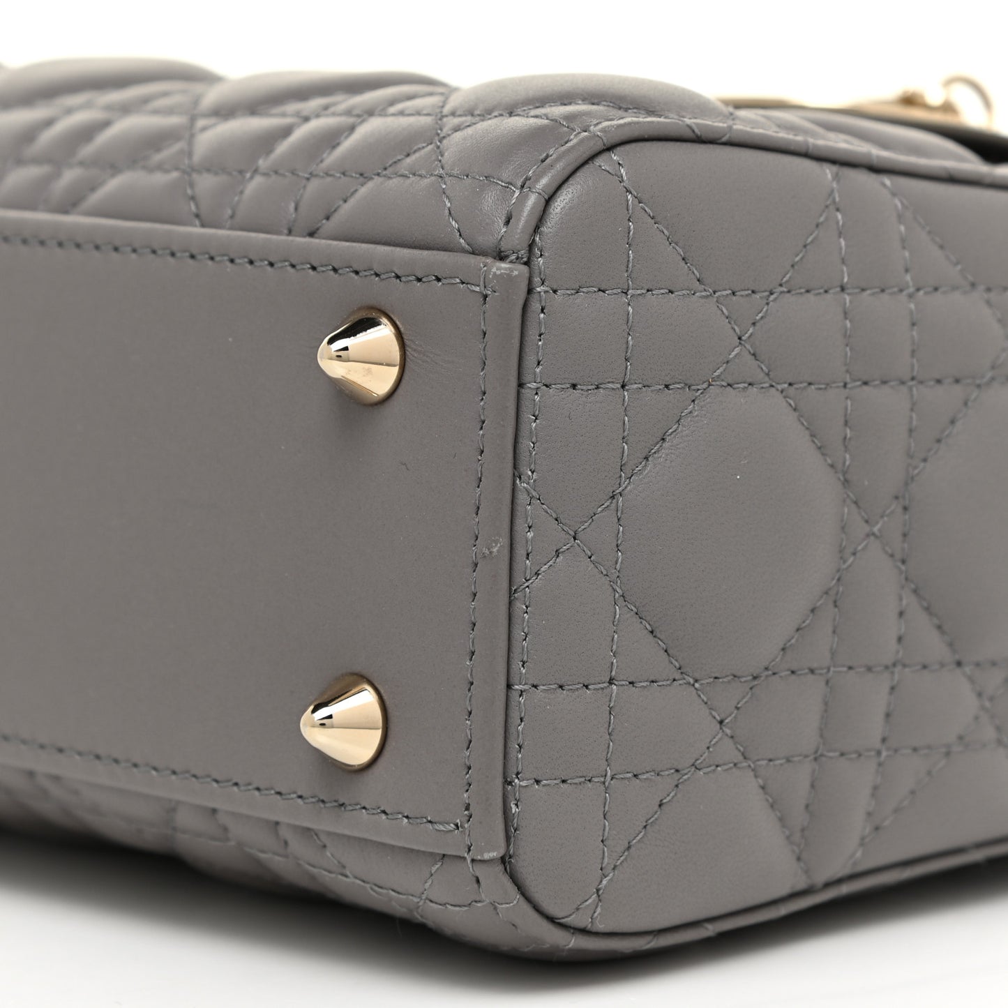 Lambskin Cannage Small My ABCDior Lady Dior Grey