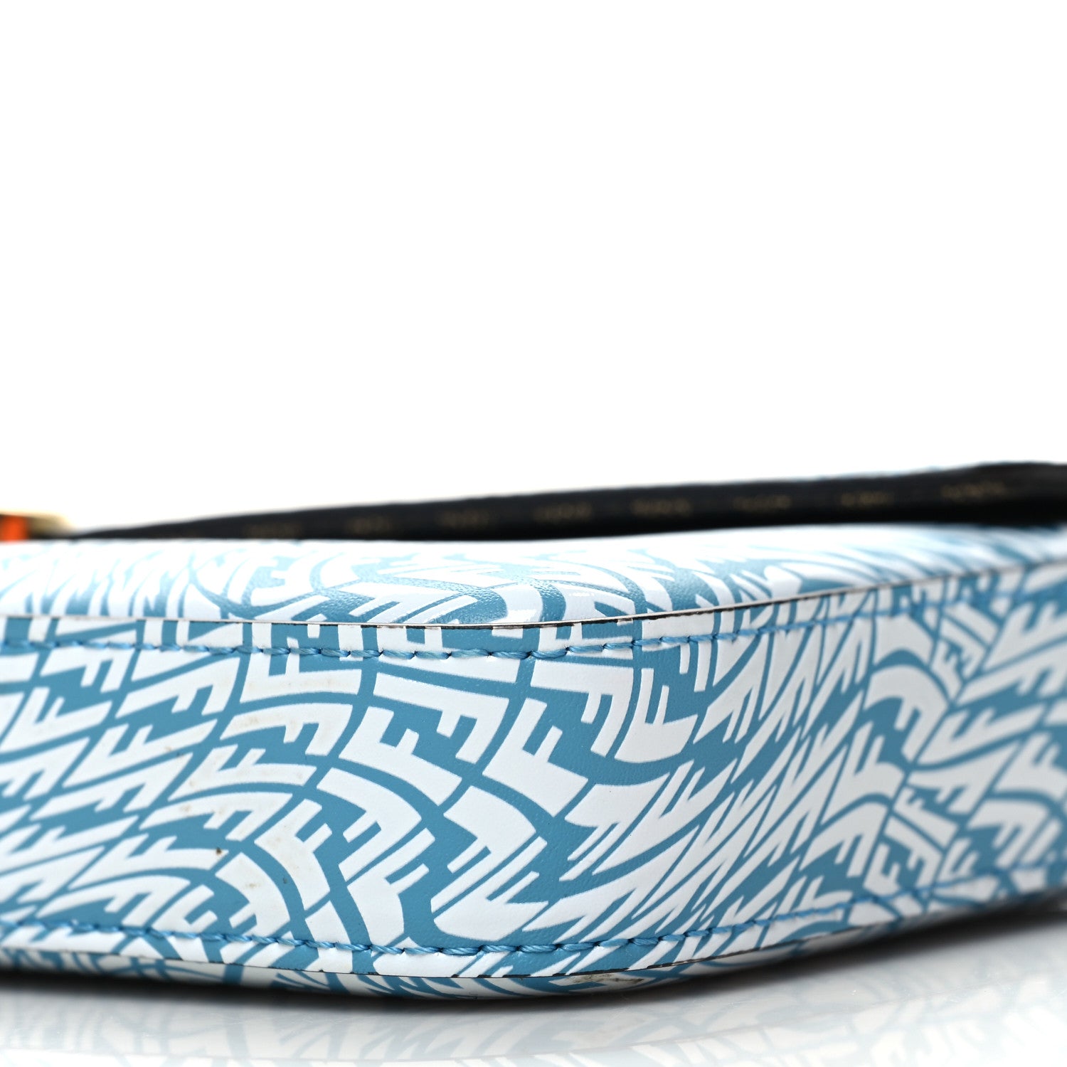 Fendi X SARAH COLEMAN Vitello Liberty Ceylon F is Fendi Micro FF Vertigo Embossed Envelope Wallet on Chain with Pouches Cyber Blue White 12 of 14
