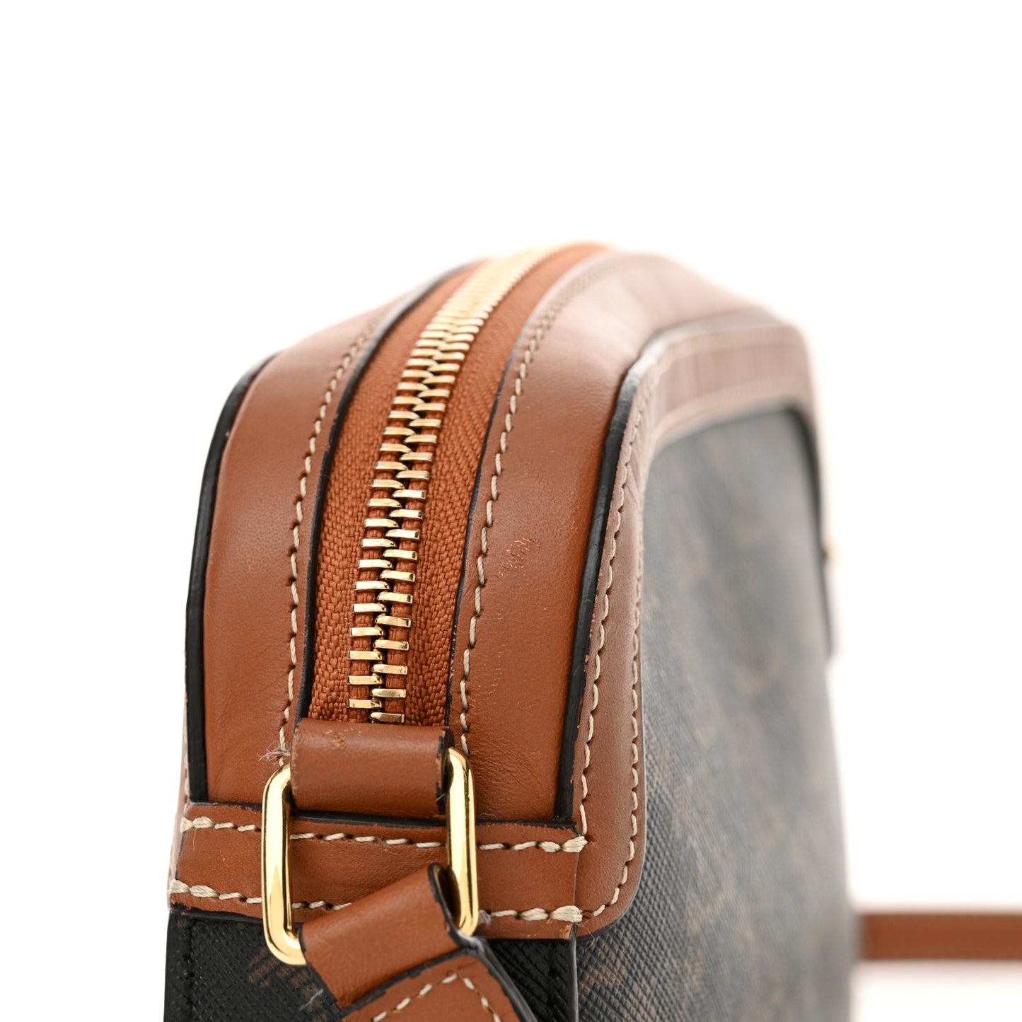 Triomphe Canvas Small Camera Bag Tan