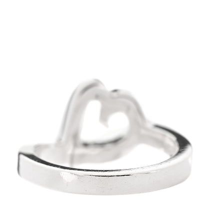 Tiffany Sterling Silver Paloma Picasso Loving Heart Ring 49 4.75 3 of 5