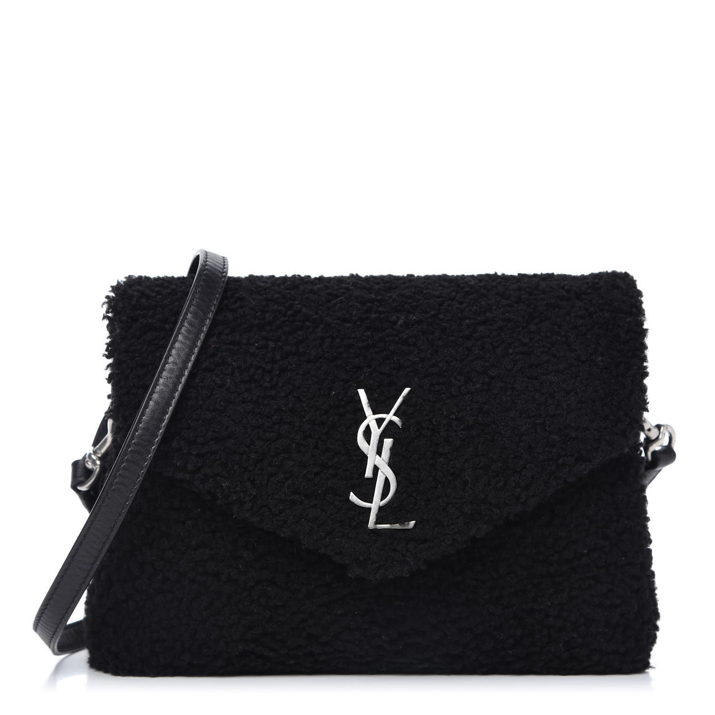 Shearling Toy Loulou Shoulder Bag Black