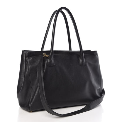 Chanel Calfskin Cerf Executive Shopper Tote Black 3 of 13