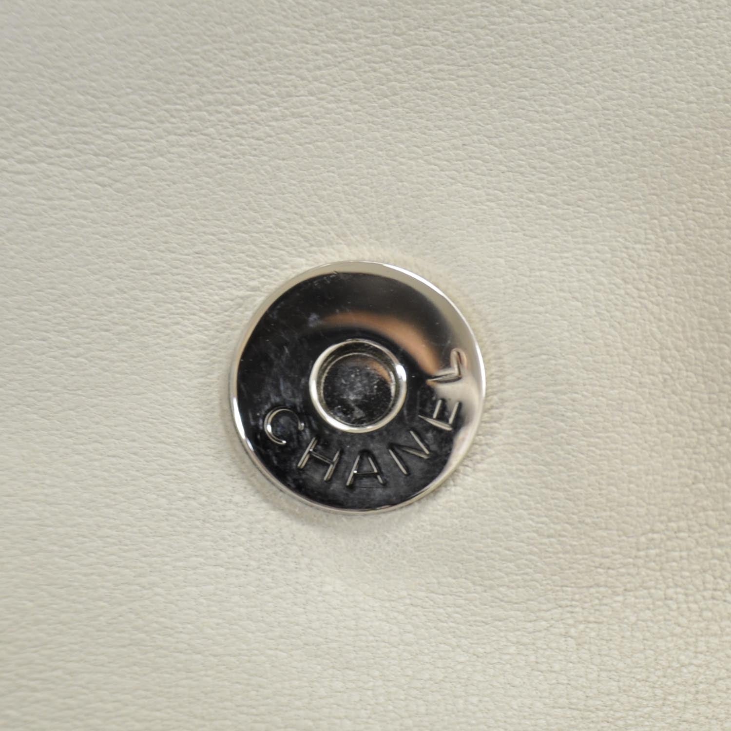 Chanel Lambskin Quilted Shoulder Flap Bag Ivory 11 of 11