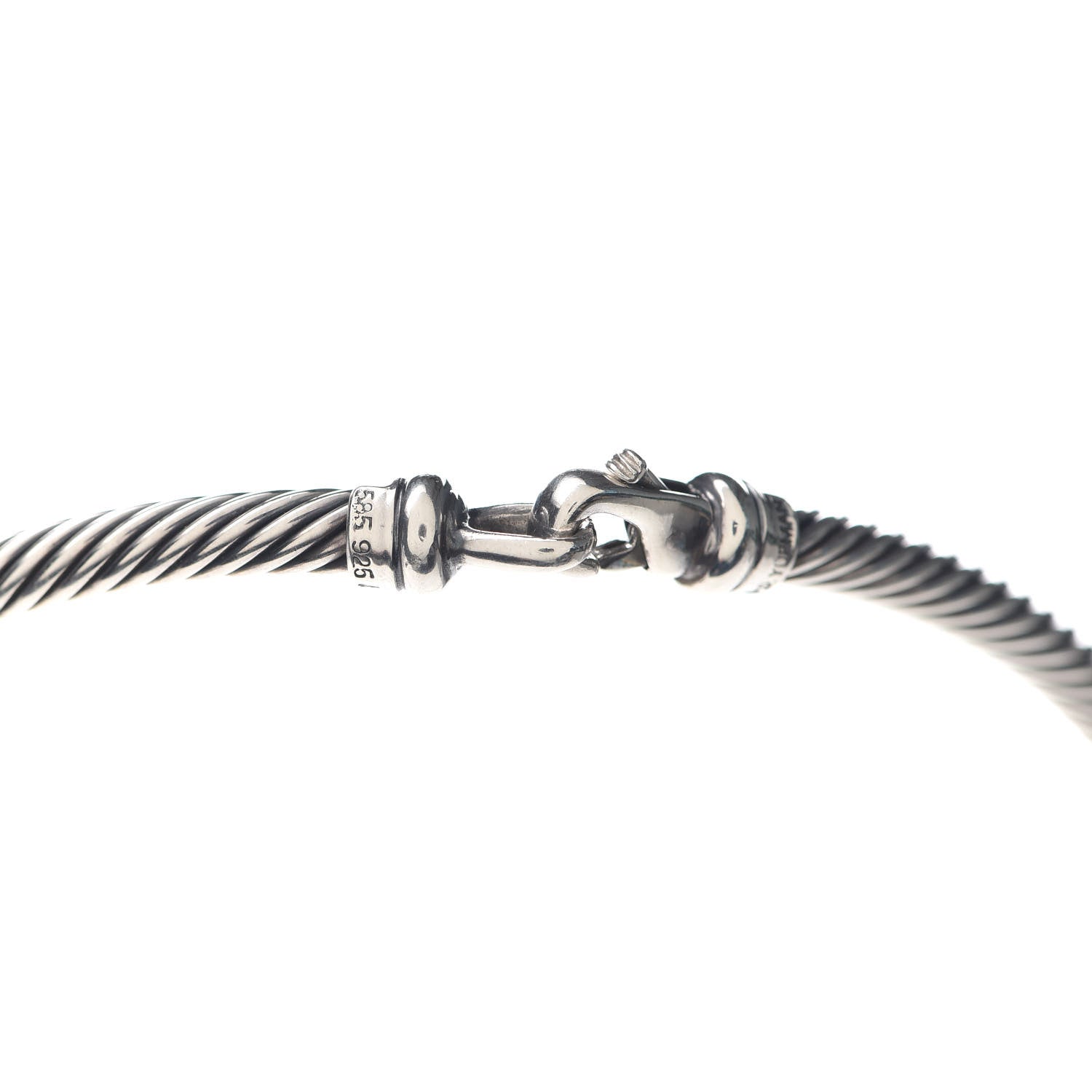 David Yurman Sterling Silver 14K Yellow Gold 5mm Cable Choker Necklace 3 of 4
