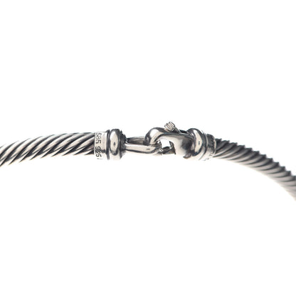 David Yurman Sterling Silver 14K Yellow Gold 5mm Cable Choker Necklace 3 of 4