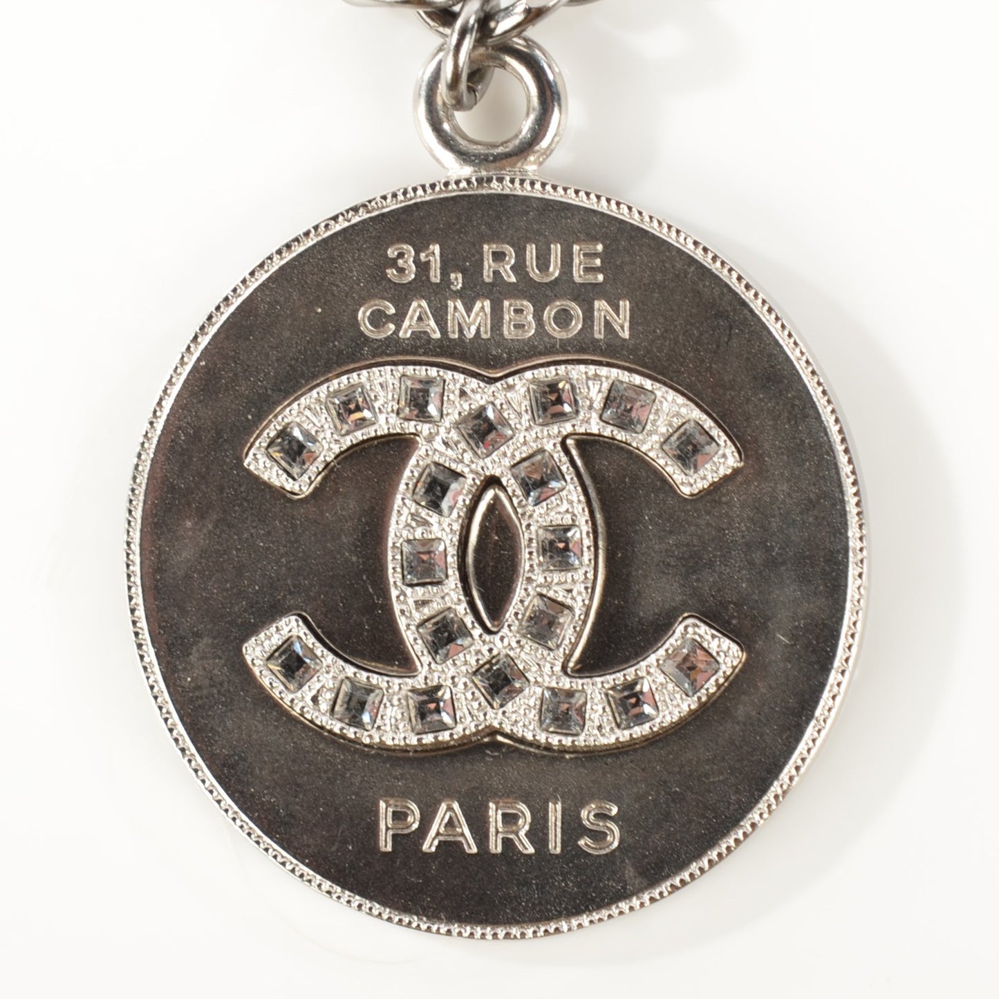 Crystal CC Whistle Pendant Necklace
