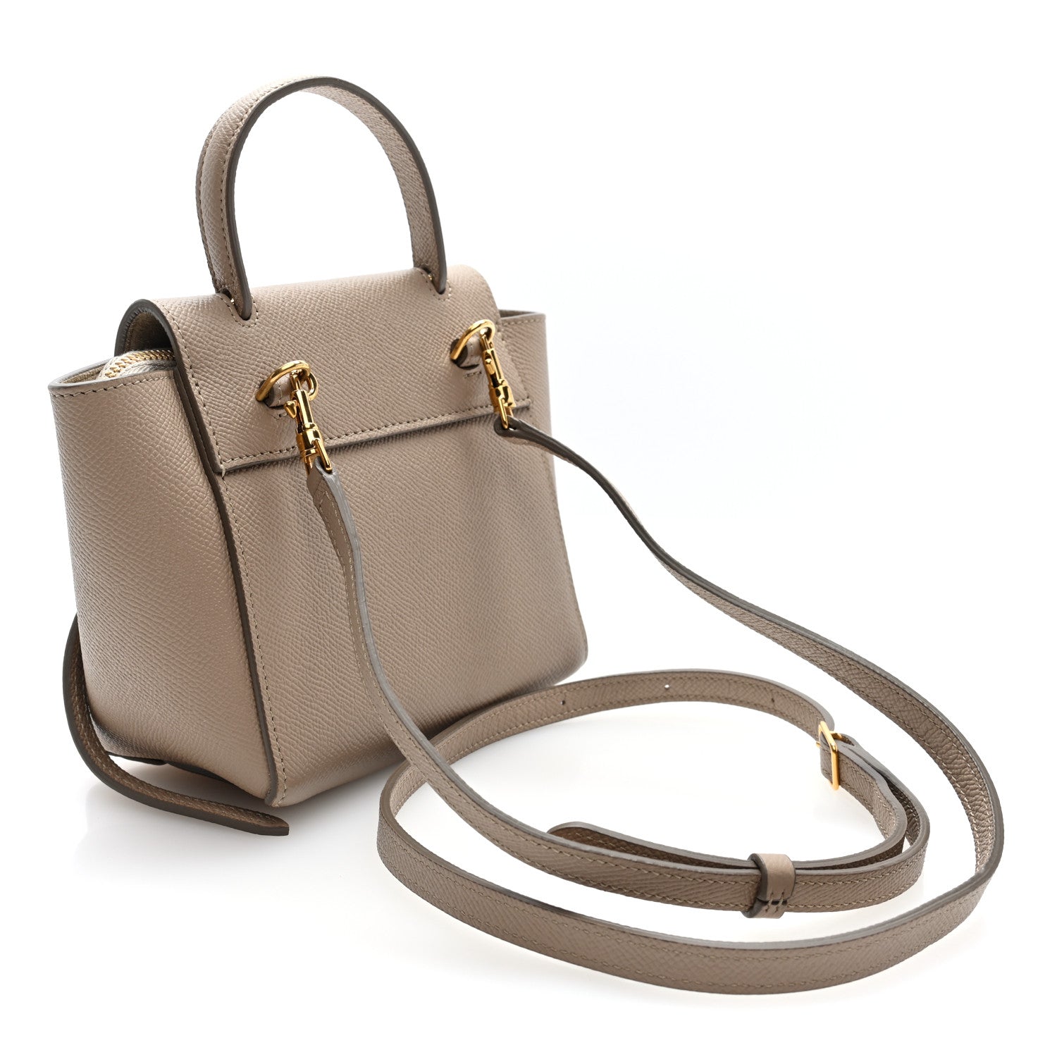 Celine Grained Calfskin Pico Belt Bag Light Taupe 3 of 9