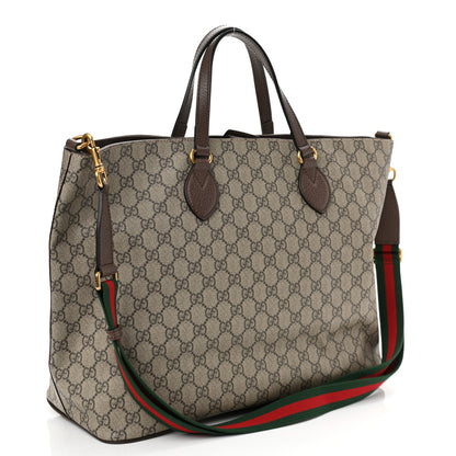 Gucci Soft GG Supreme Monogram Courrier Medium Crossbody Tote Beige New Acero 4 of 11
