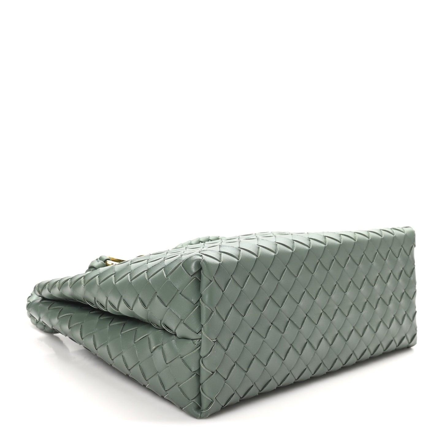 Nappa Intrecciato Medium Andiamo Shoulder Bag Aloe