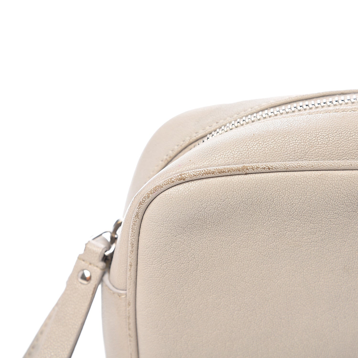 Saint Laurent Calfskin Monogram Lou Camera Bag Icy White 7 of 16