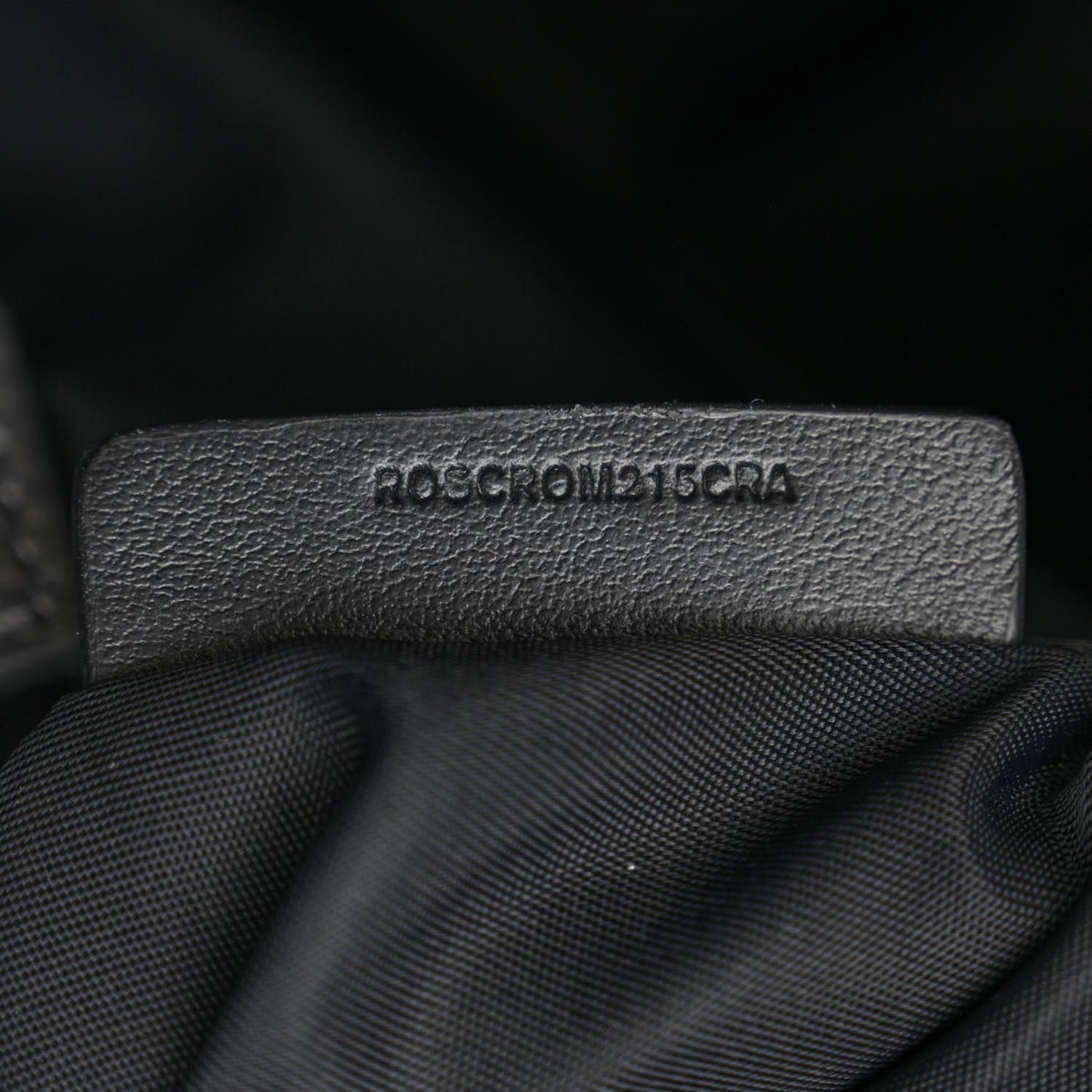 Calfskin Logo Embossed Backpack Charcoal Grey