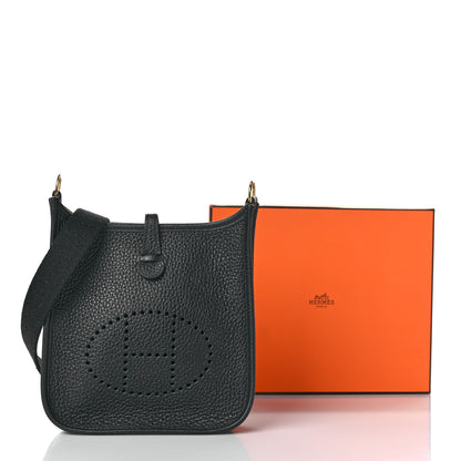Hermes Taurillon Clemence Evelyne TPM Black 10 of 10