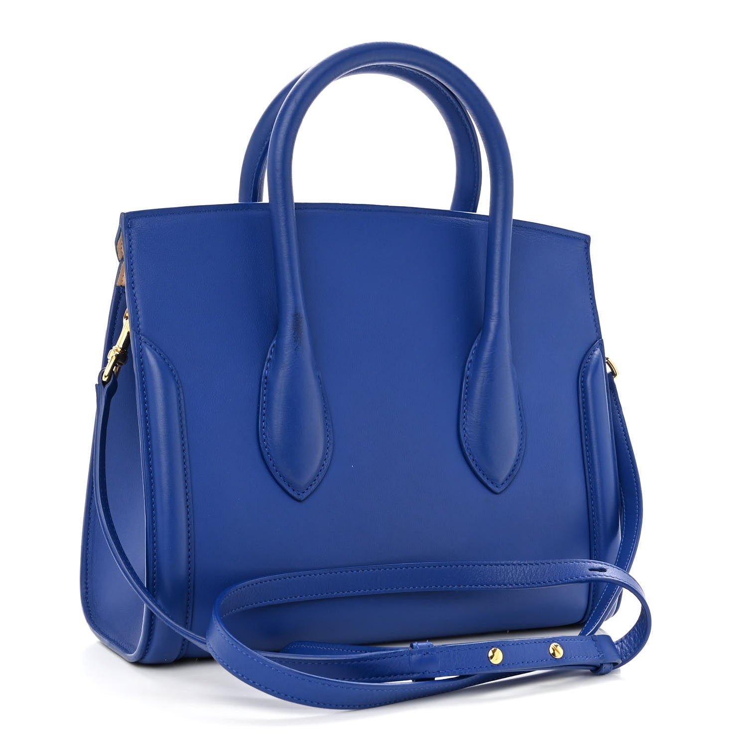 Alexander McQueen Sweet Calfskin Small Heroine 30 Blue 2 of 10