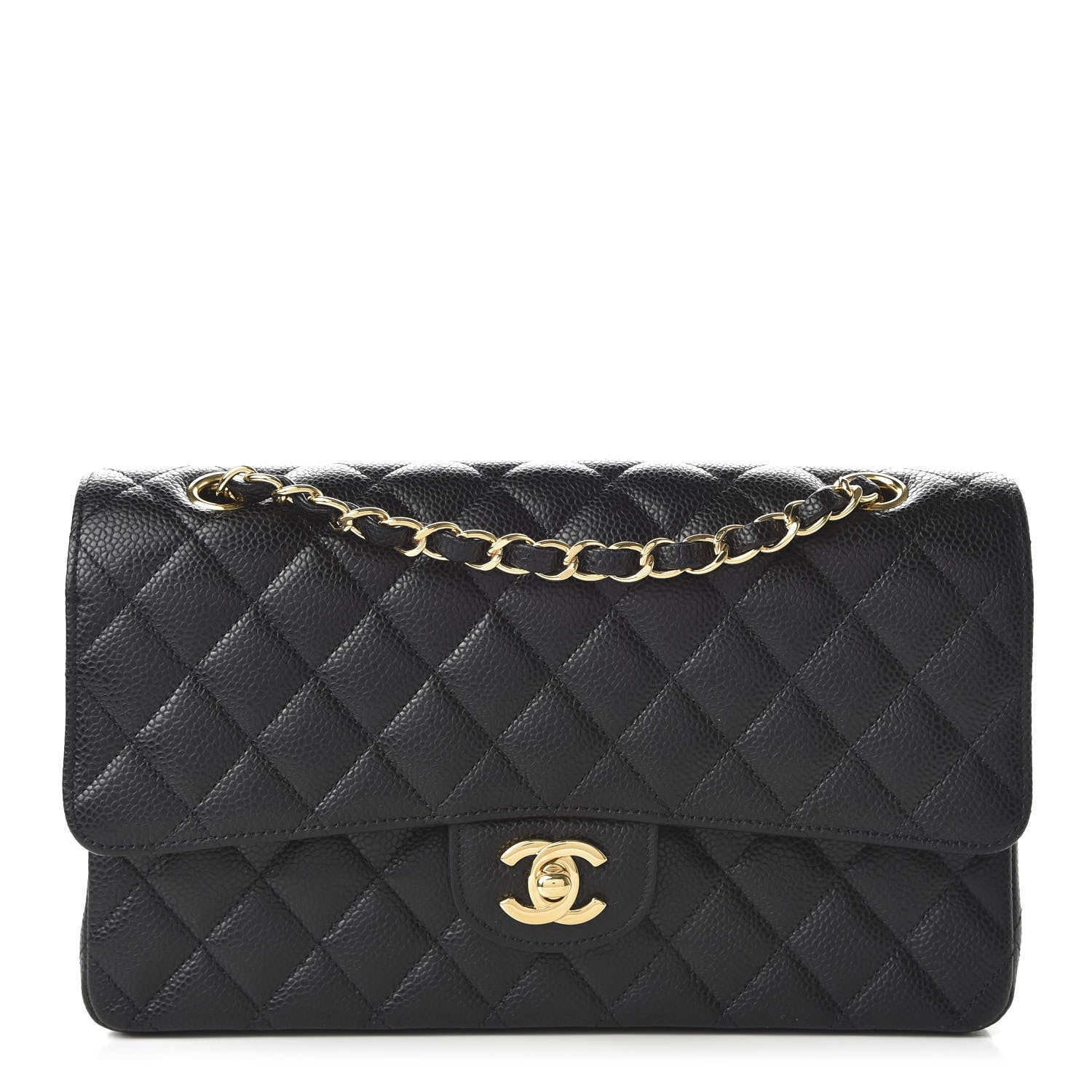 Chanel Caviar Quilted Medium Double Flap Black 1 of 11