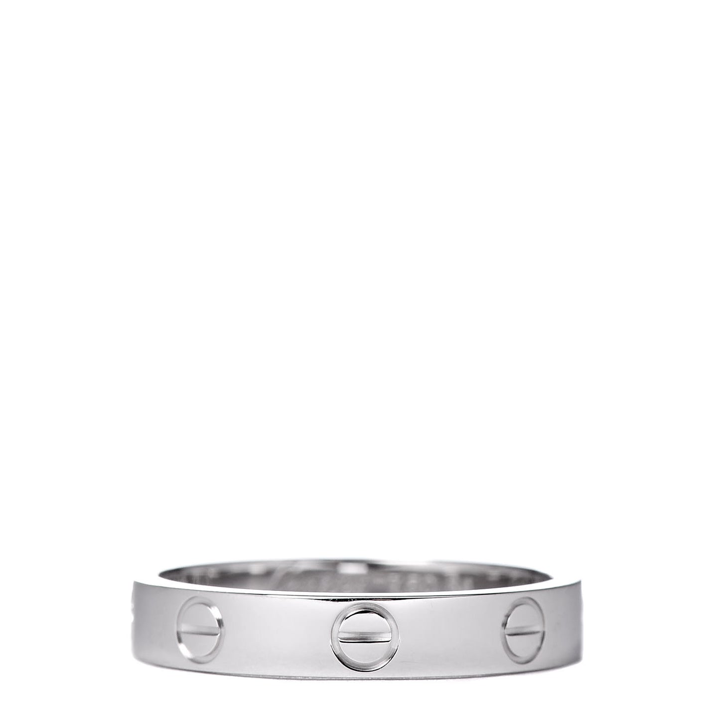18K White Gold 3.5mm LOVE Wedding Band Ring 54 6.75