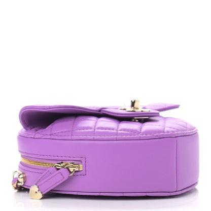 Chanel Lambskin Quilted CC In Love Heart Bag Purple 4 of 11