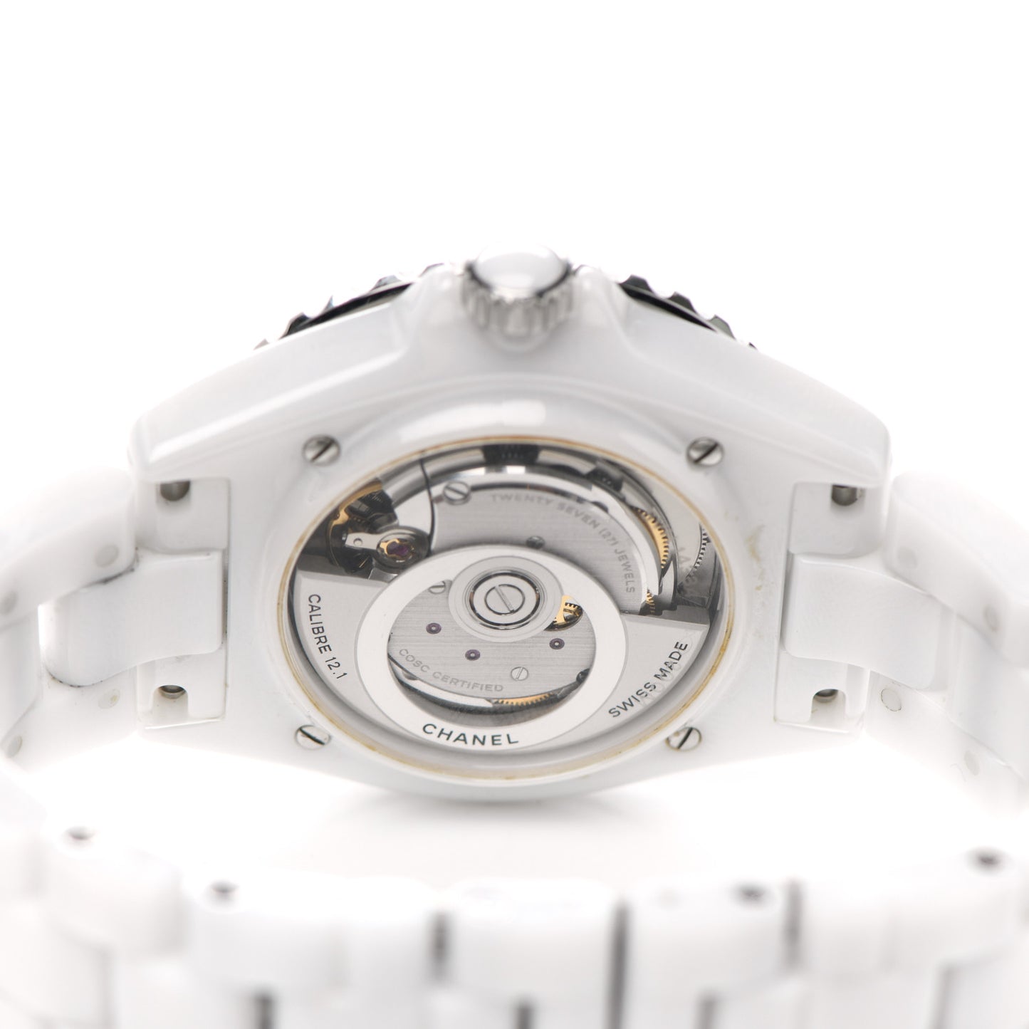 Stainless Steel Ceramic 38mm J12 Automatic Watch White