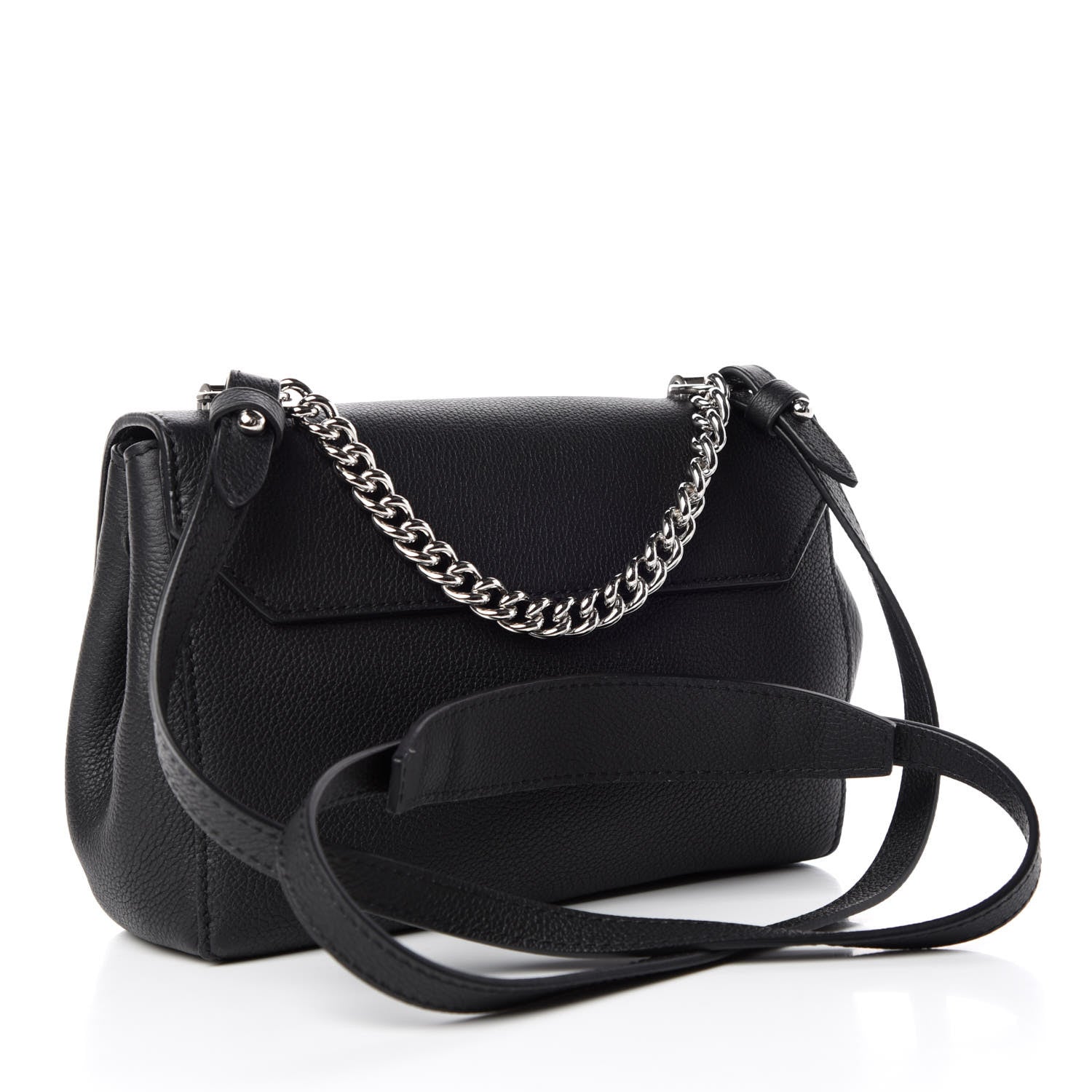 Louis Vuitton Calfskin Lockme II Chain Bag BB Black 3 of 9