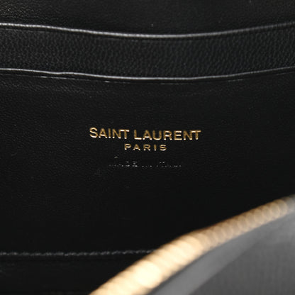 Saint Laurent Grain De Poudre Matelasse Monogram Mini Lou Camera Bag Black 6 of 10