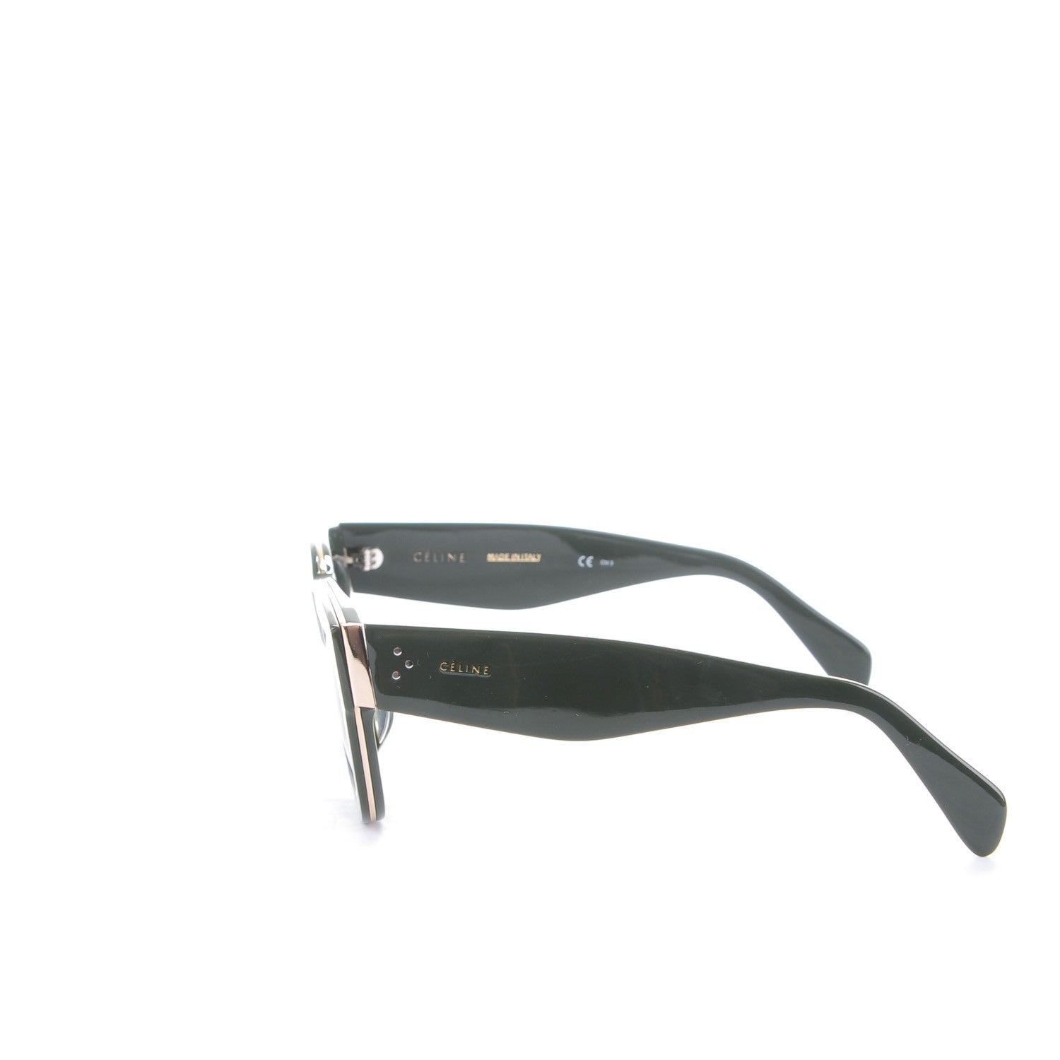 Celine Strat Brow Sunglasses CL 41102/F/S Dark Green 2 of 5