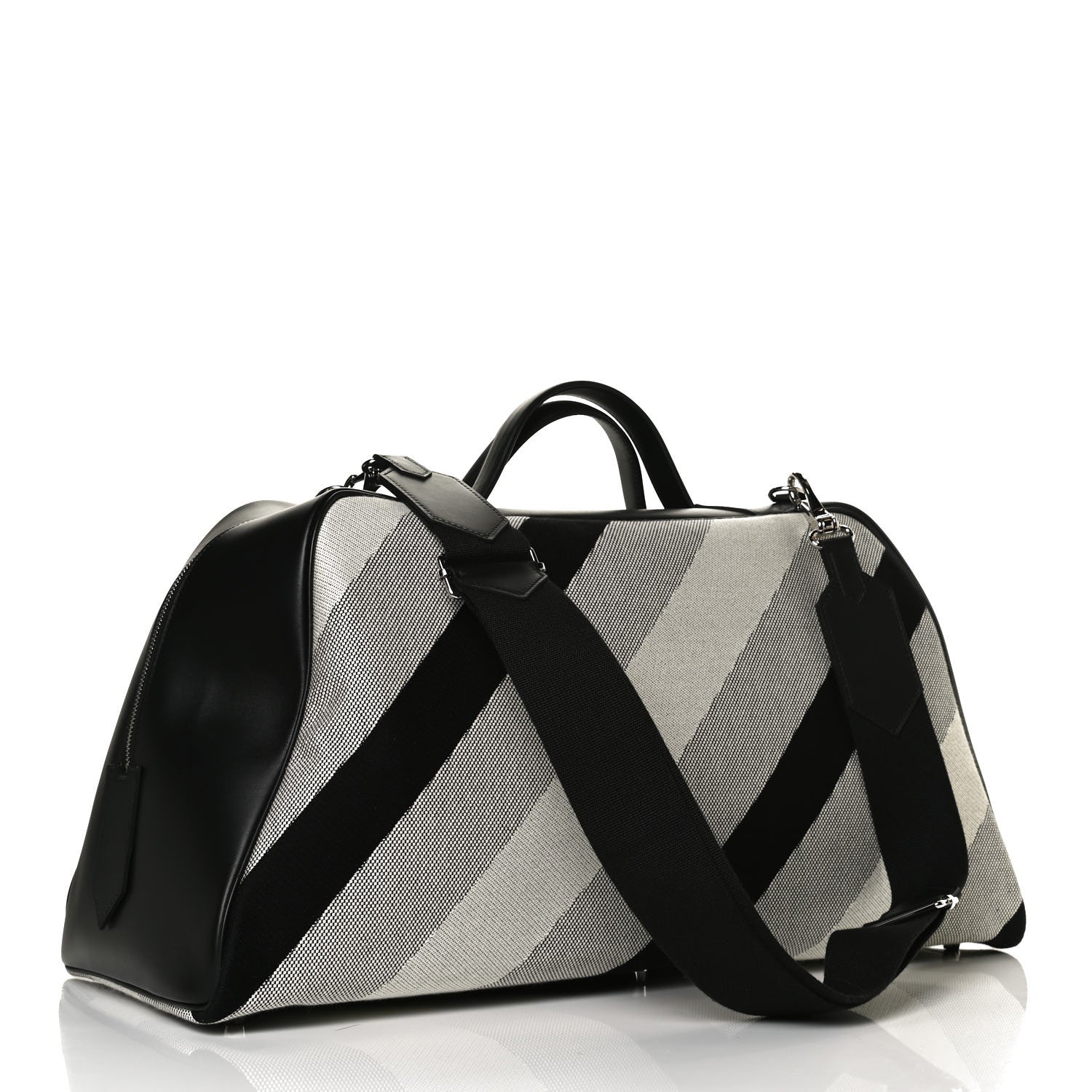 Hermes Toile H Sombrero II Bayadere Cavour Bag Ecru Black 3 of 13