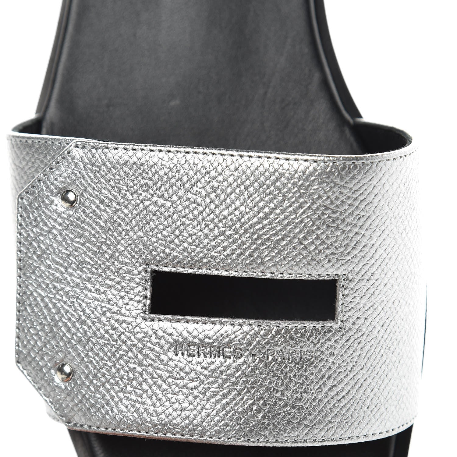 Hermes Epsom View Sandals 39 Argent 8 of 8