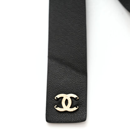 Chanel Lambskin Chain CC Bow Belt S Black Gold 3 of 4