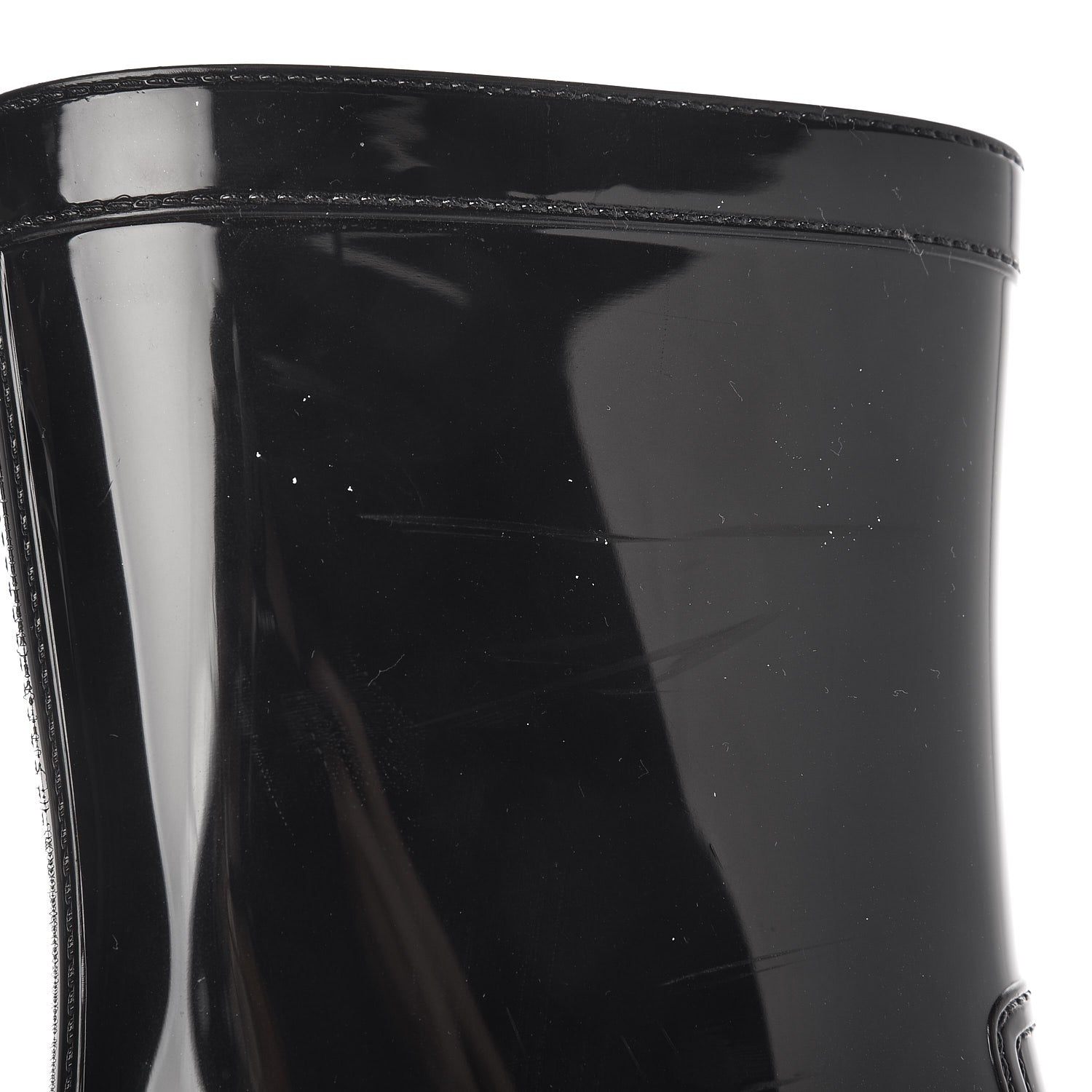 Prada Sport Rubber Mid Calf Rain Boots 40 Black 8 of 11
