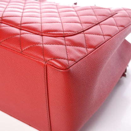 Chanel Caviar Quilted Grand Shopping Tote GST Red 11 of 12