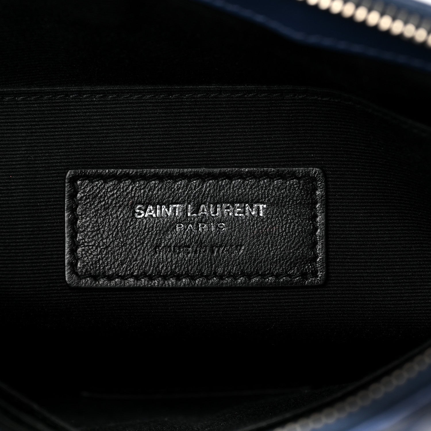 Saint Laurent Calfskin Matelasse Chevron Monogram A5 Wristlet Medium Blue 6 of 9