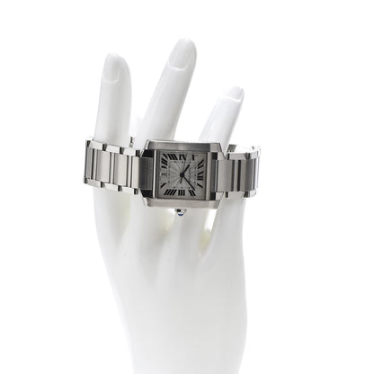 Cartier Stainless Steel 28mm Tank Francaise Automatic Watch 2 of 6