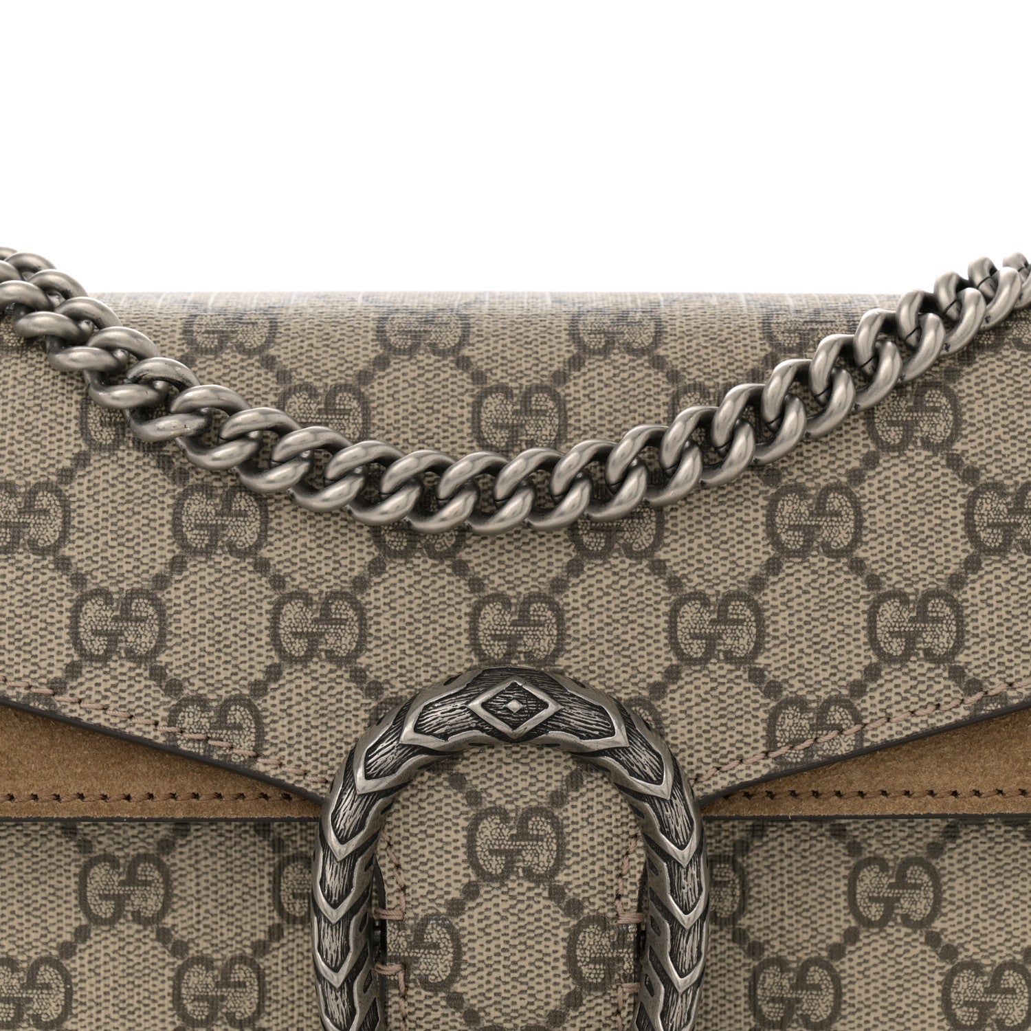 Gucci GG Supreme Monogram Small Dionysus Shoulder Bag Taupe 8 of 11