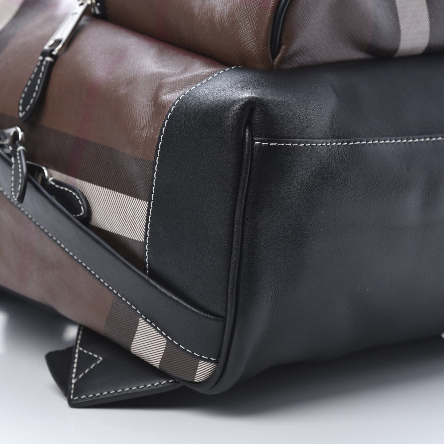 E-Canvas Check Backpack Dark Birch Brown