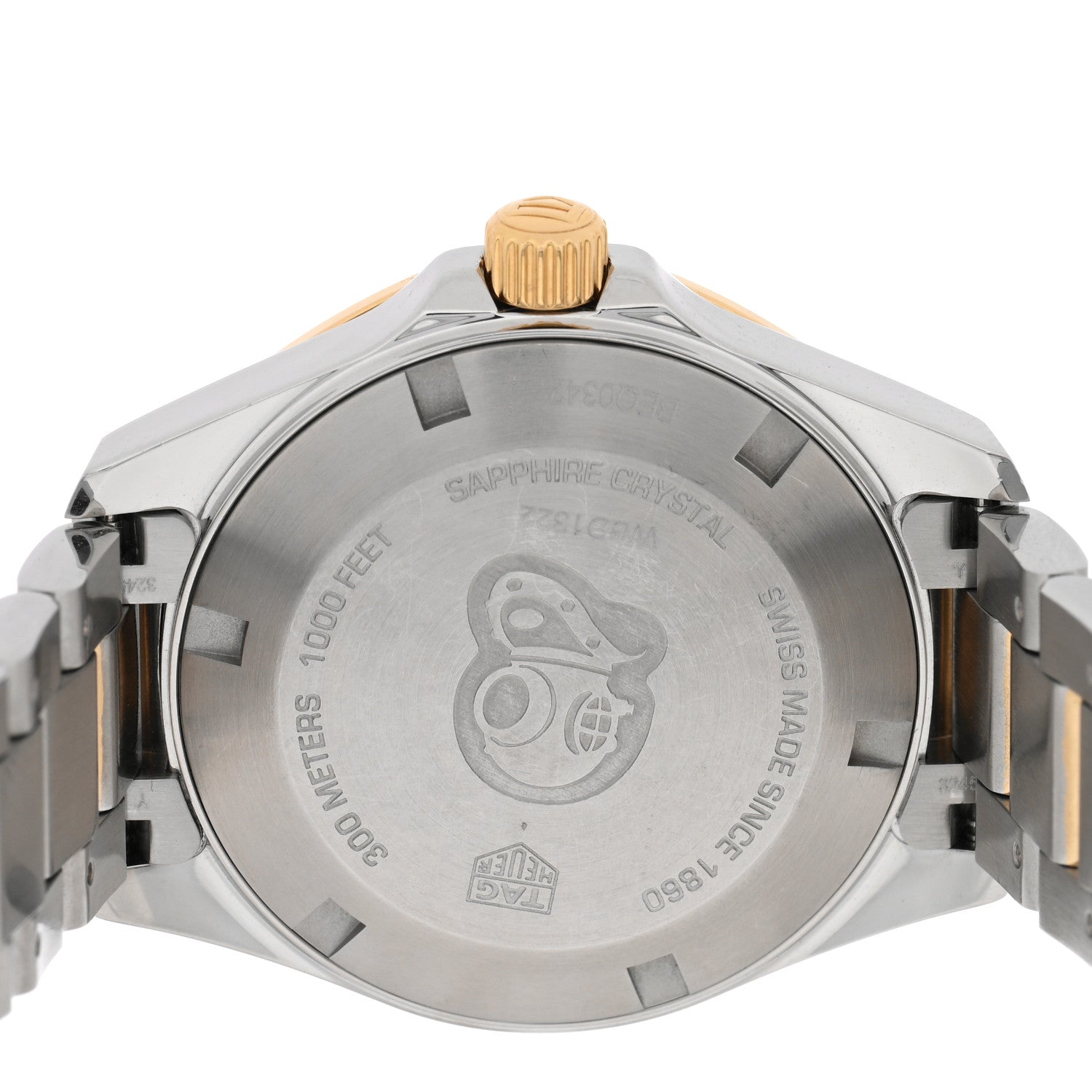 Tag Heuer Stainless Steel 18K Yellow Gold Mother of Pearl 32mm Aquaracer Quartz Watch WBD1322 4 of 5