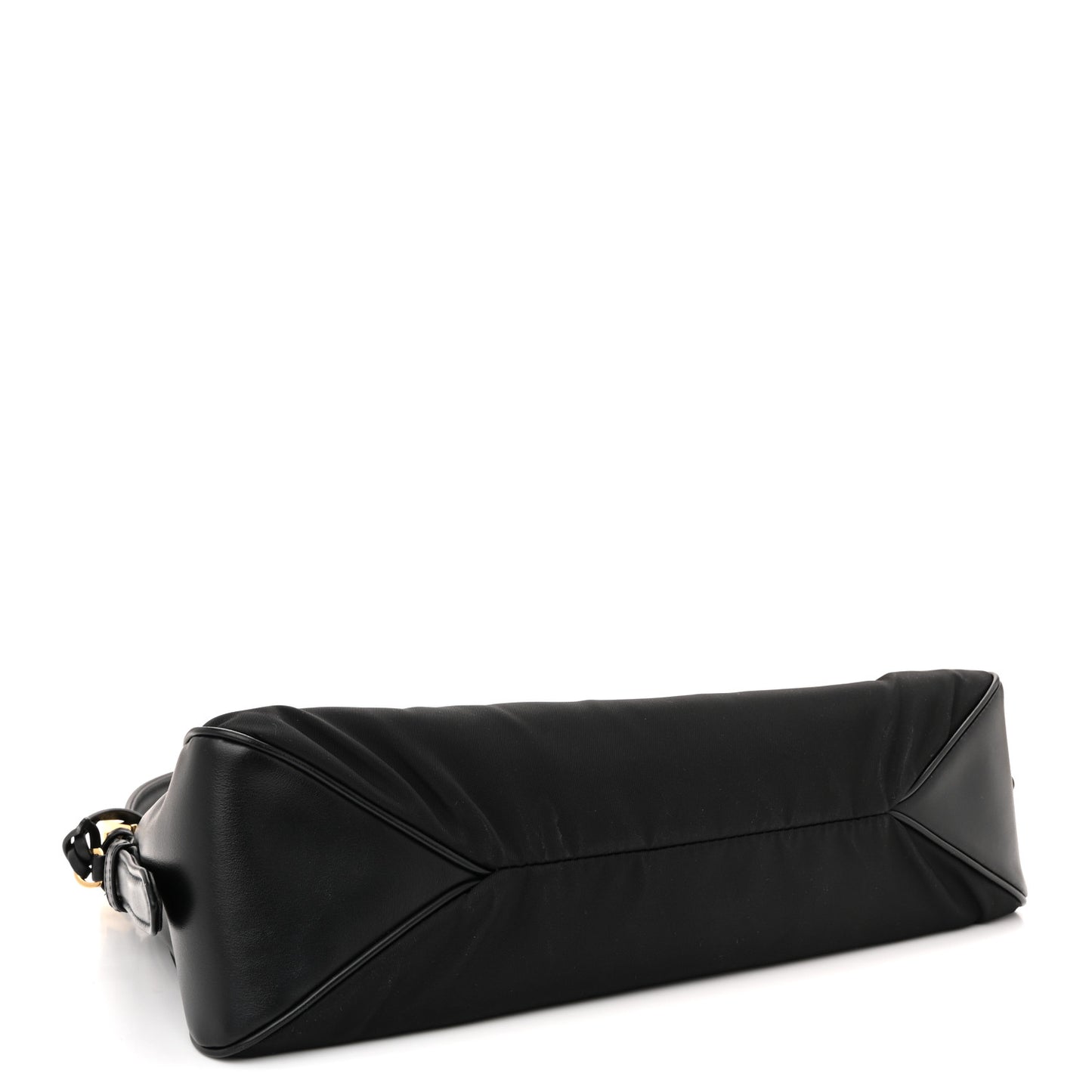 Re-Nylon Vitello Large Aimee Shoulder Bag Black