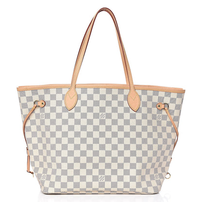 Louis Vuitton Damier Azur Neo Neverfull MM Rose Ballerine 3 of 15